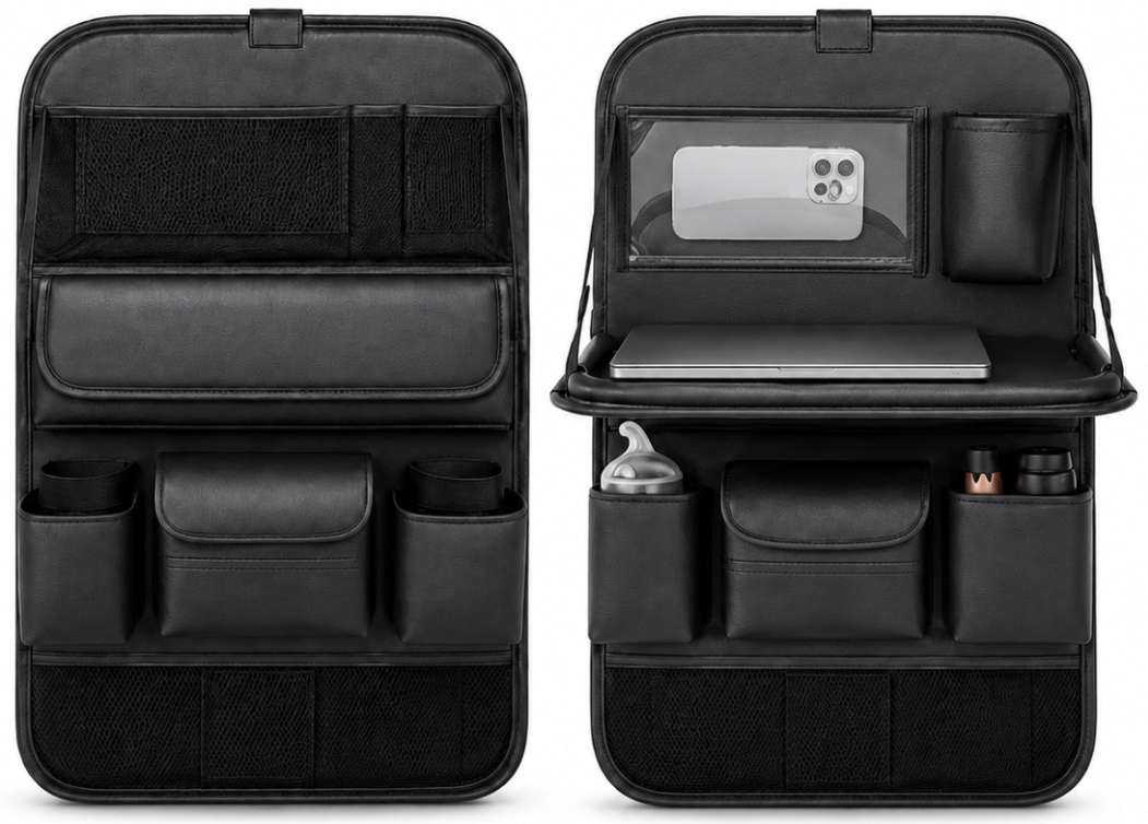 Backseat Organizer with Foldable Table